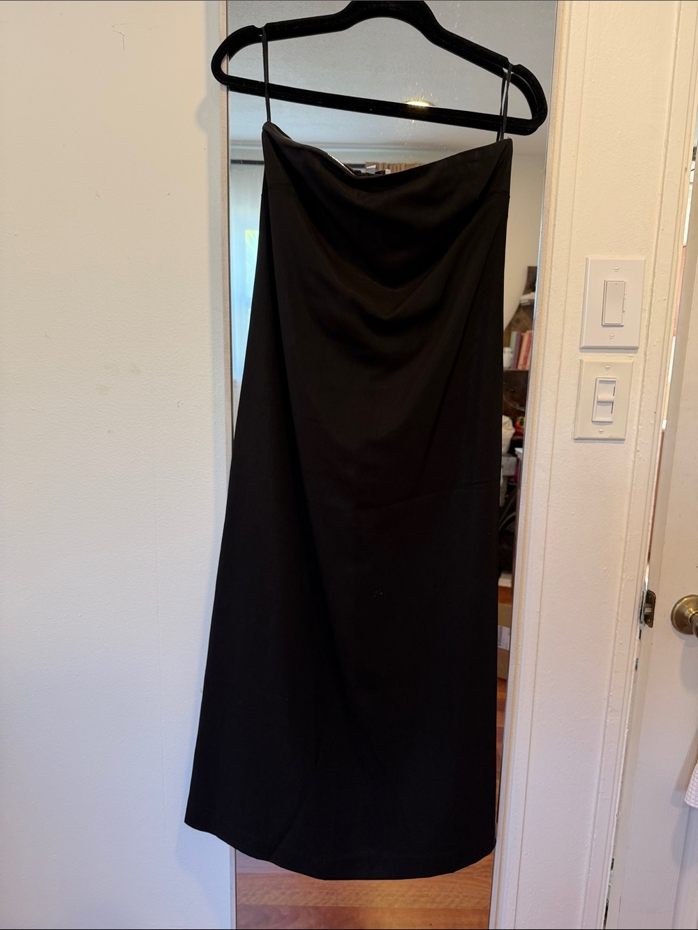 & Other Stories Black Strapless Dress